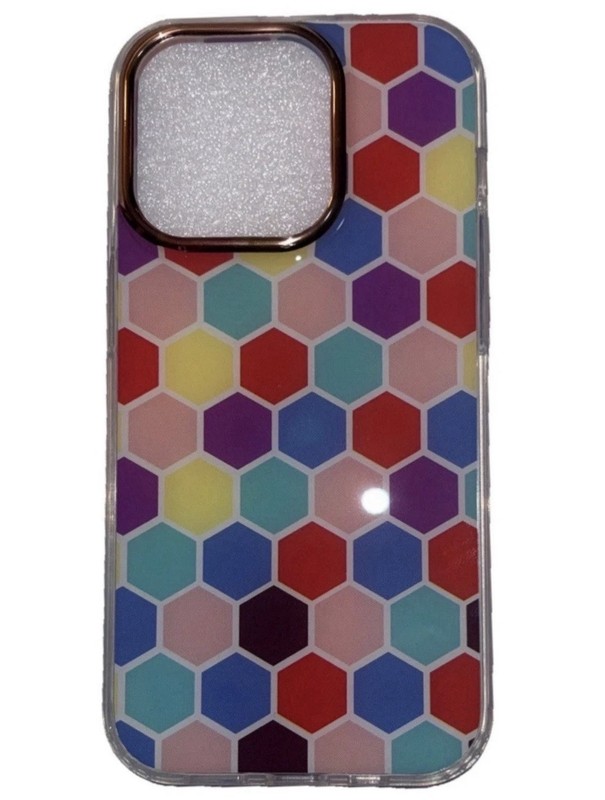Multicolor Brick Design Hard Back Case for Apple iPhone 14 Pro