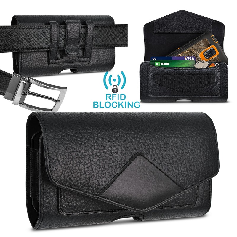 Cell Phone Belt Clip Holster Pouch Wallet Card Holder Case Cover for iPhone
