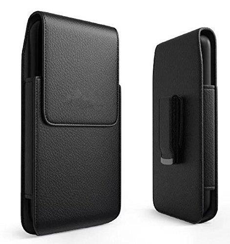 Black OEM Universal Vertical Leather Case for Medium Size Flip Phone 4.25x2x0.9″