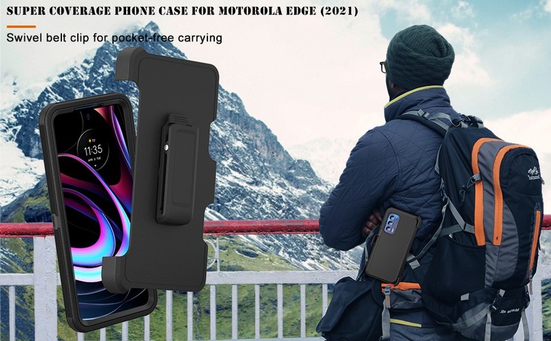 Compatible with Motorola Edge 2021/Edge 5G UW 2021 Case,Heavy Duty Rugged Shockp gallery