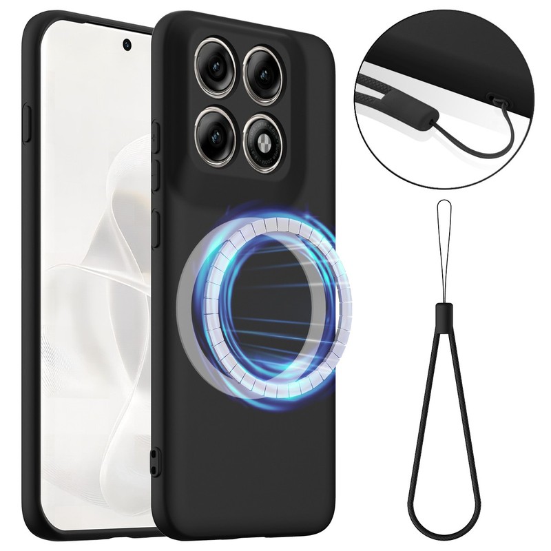 For Motorola Edge 70 Pro, Skin Touch Feel Liquid Silicone Magnetic Cover Case