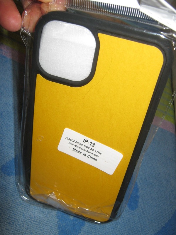 iPHONE IP – 13 Plastic Phone Case ( PC+TPU) with Glass Sub Inserts