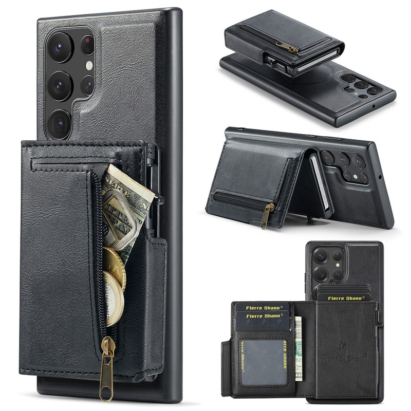 For Samsung Galaxy S26 Ultra/S25/S24/S23 Detachable Leather Wallet Mag-Safe Case