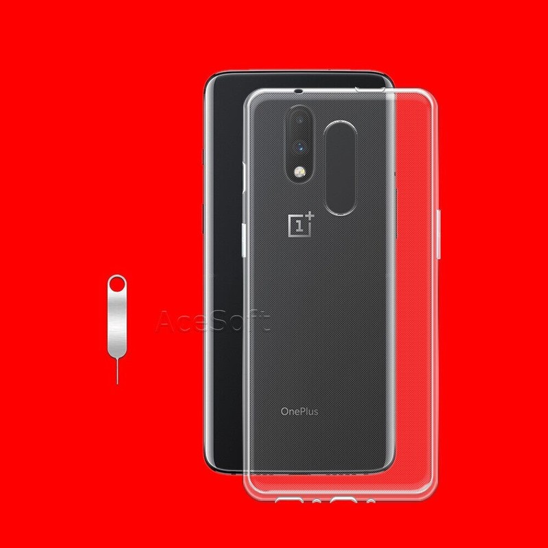 Soft TPU Full Edge Protective Case Silicone Cover W/ Eject Pin for OnePlus 7 Pro
