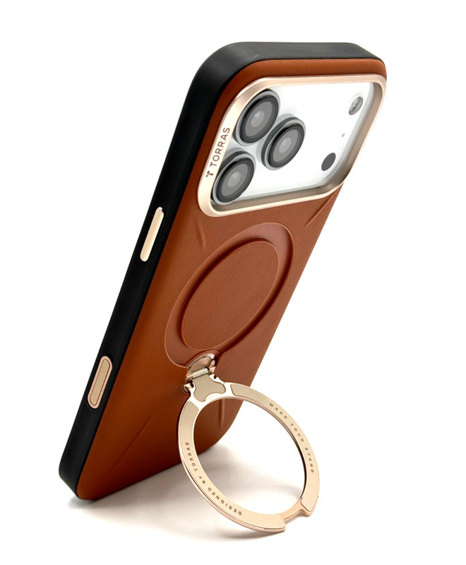 Torras VegSkin Ostand Kickstand Case iPhone 17 Pro Max – Brown