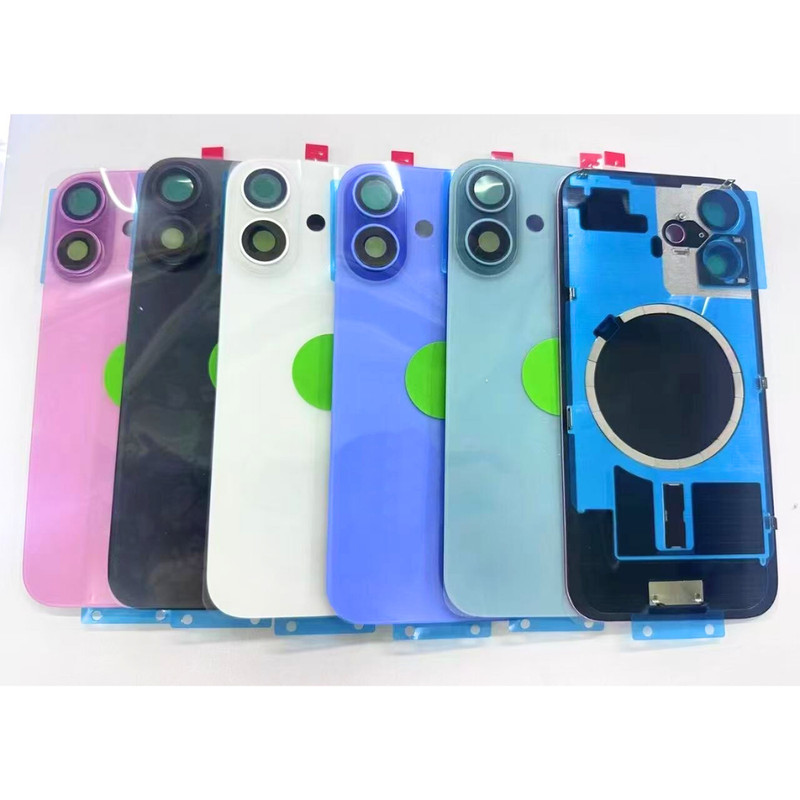 For iPhone 16 Pro Max Plus Back Glass Replacement Rear Frame Cover w/Magnet Lot