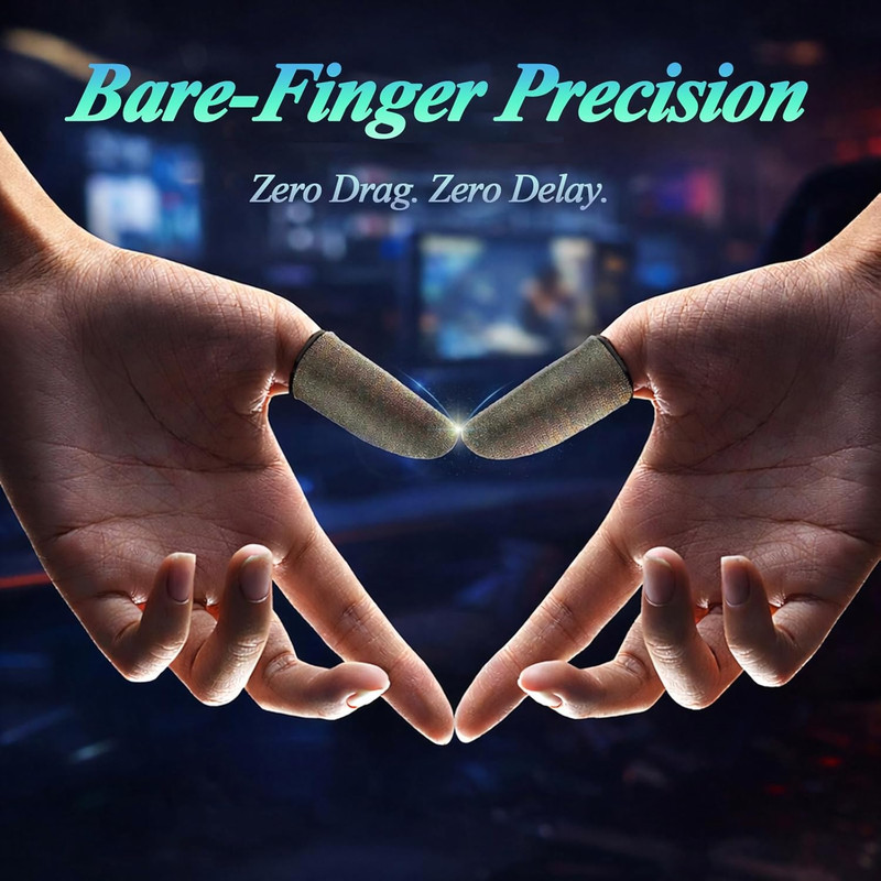 Ultra-Thin Silver Fiber Touchscreen Finger Sleeves - Breathable, Sweatproof, ... gallery