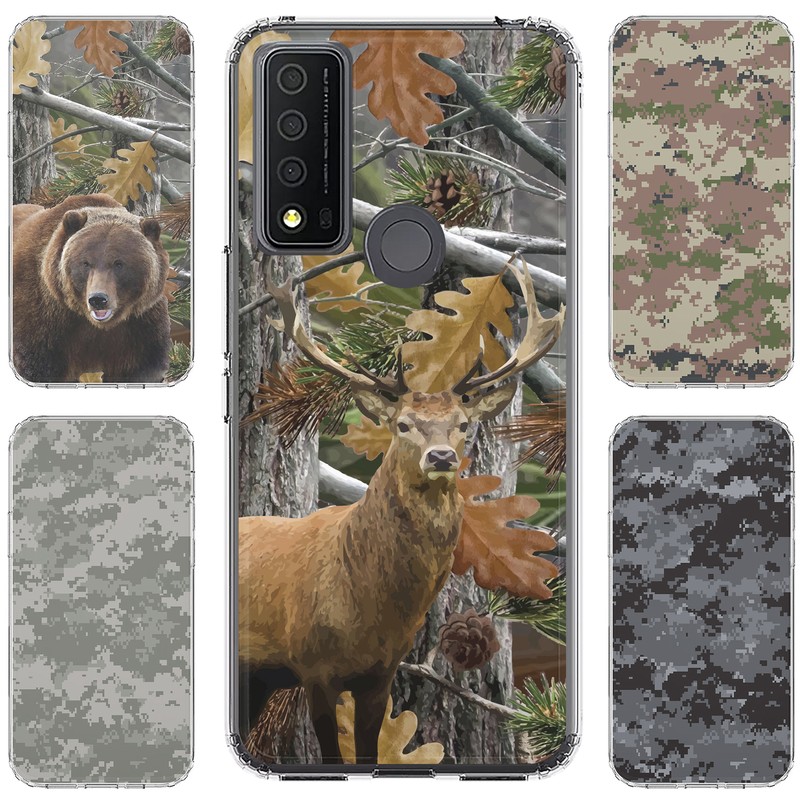 For TCL 30XE 5g 40XE 30V 20XE 20A ShockProof TPU Phone Case+Tempered Glass-HNT
