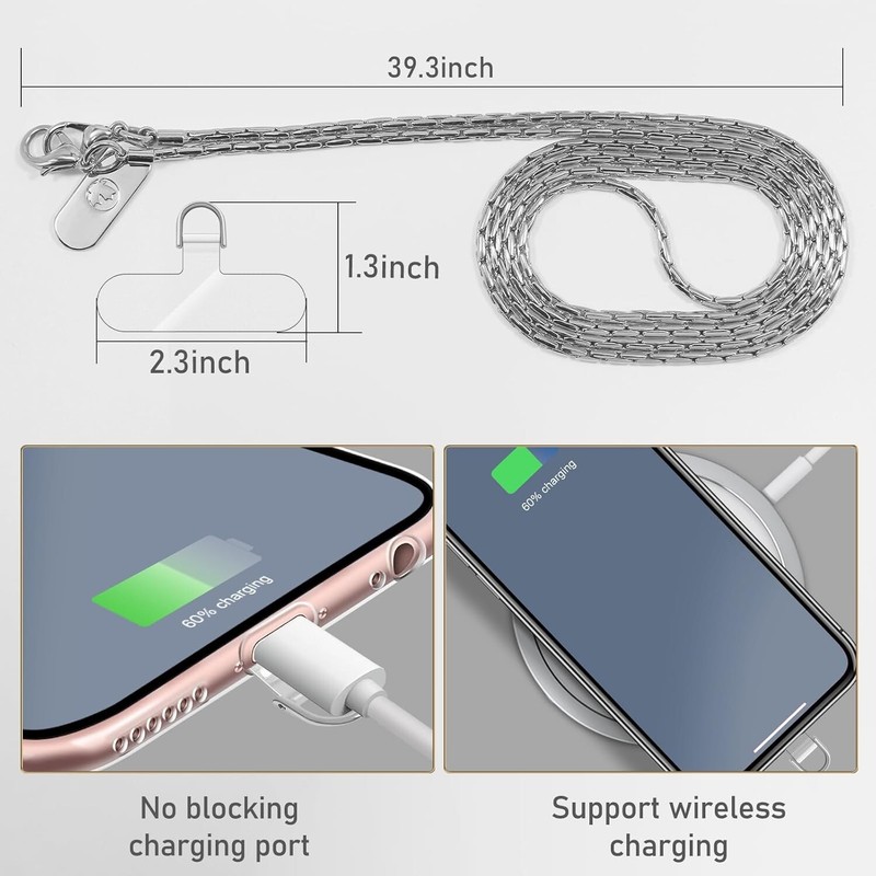 2 In 1 Adjustable Phone Lanyard Crossbody Phone Chain And Phone Wri gallery