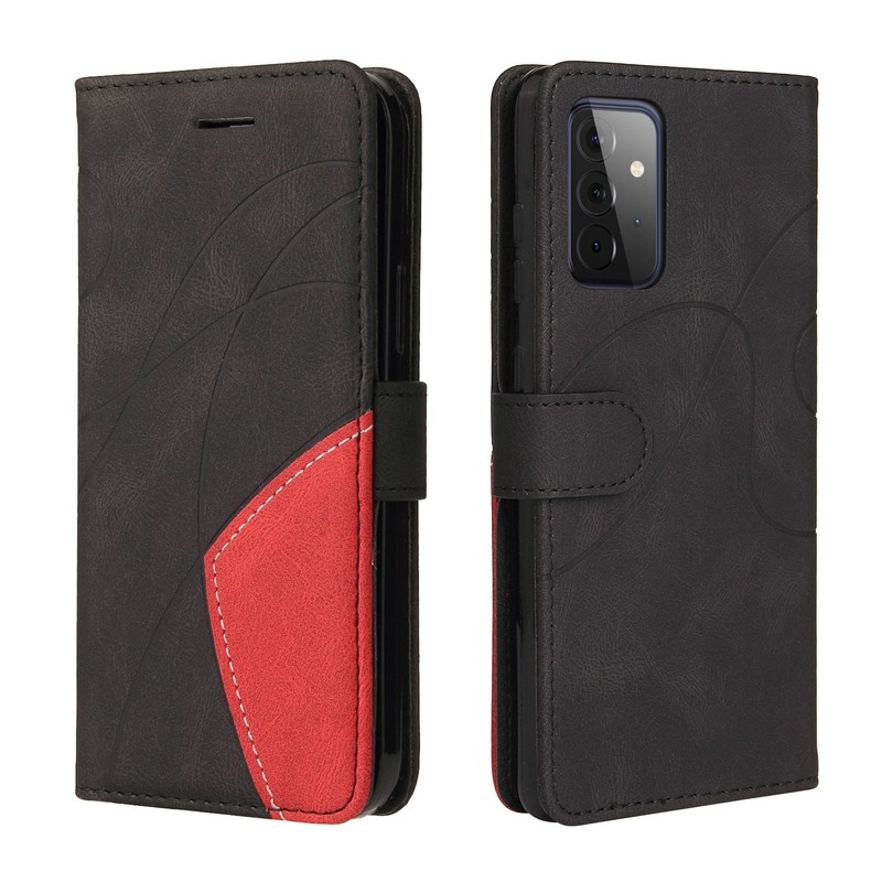 For Samsung A91 A82 A56 A42 A36 A26 A25 A24 Two Tone Spliced Leather Phone Case