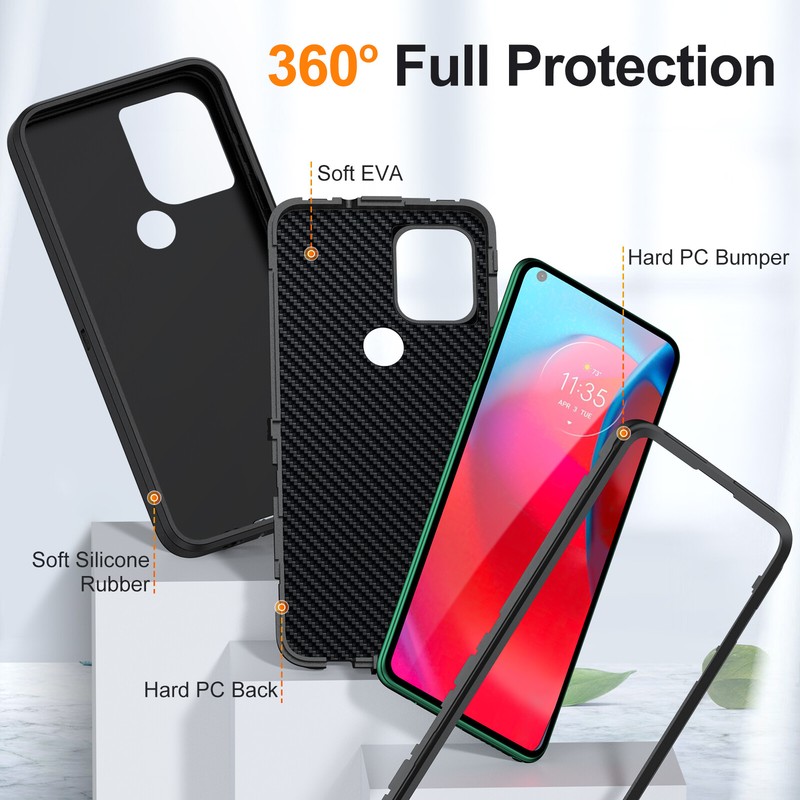 For Motorola G Power 2023/G Pure/Stylus 5G Hybrid Shockproof Rugged Hard PC Case gallery
