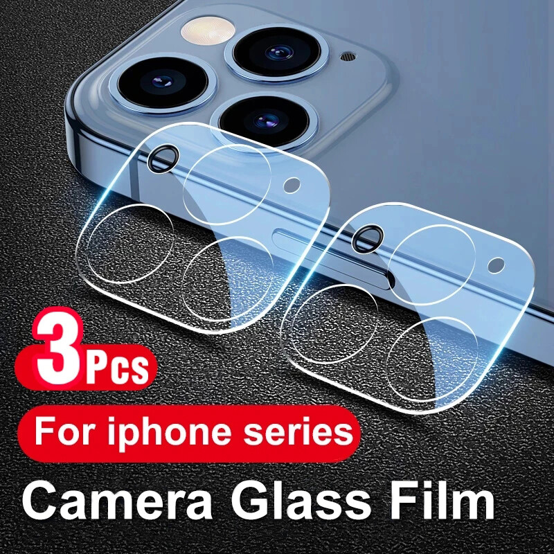 For iPhone 15 14 13 12 Pro Max Tempered Glass Camera Lens Cover Screen Protector