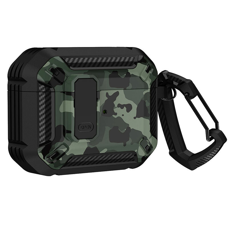 For Apple Airpods Pro 2 3 Shockproof Camouflage Earphone Case Cover w/Ring Clip