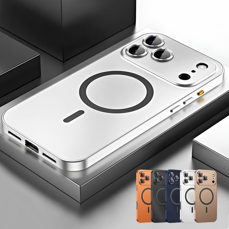 For iPhone 16 15 14 13 12 Pro Max Aluminium Alloy Metal Shockproof Mag Safe Case gallery