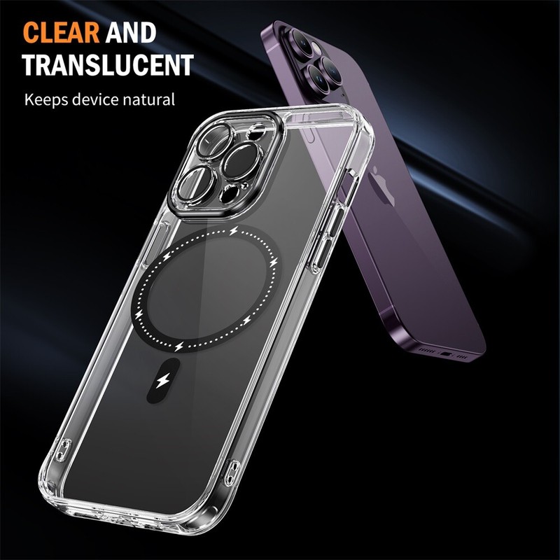 Shockproof Mag Safe TPU Case For iPhone 15 Pro 14 Pro Max 13 Camera Lens Cover gallery