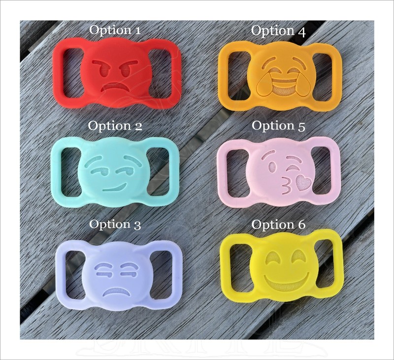 Custom Laser Engraved Emoji Airtag Case | Collar Air Tags | Air Tags