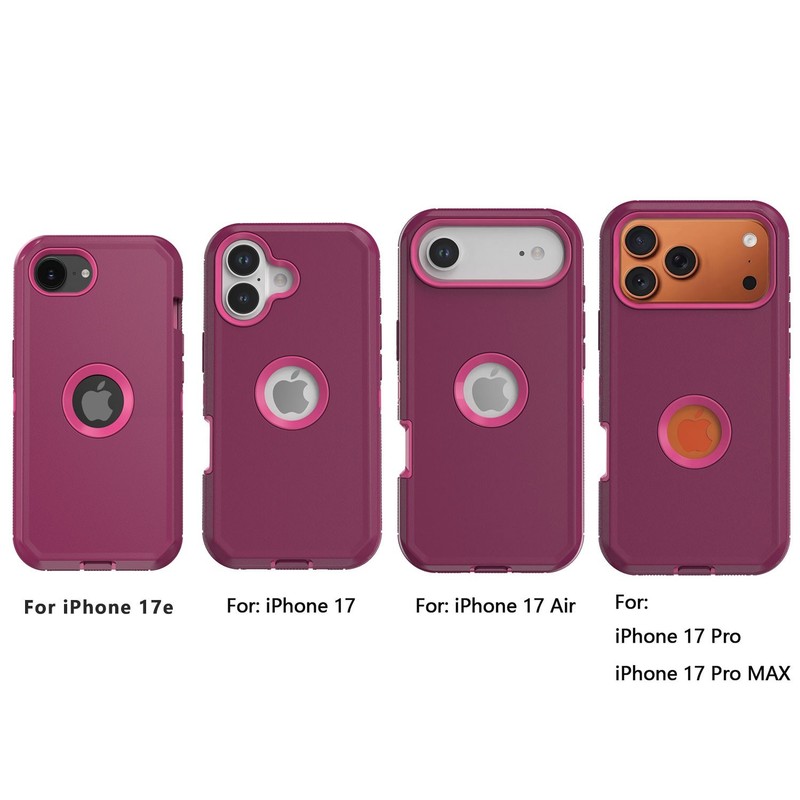 For iPhone 17e 5G Rugged Case Hybrid Phone Cover 3in1 Layers / Screen Protector gallery