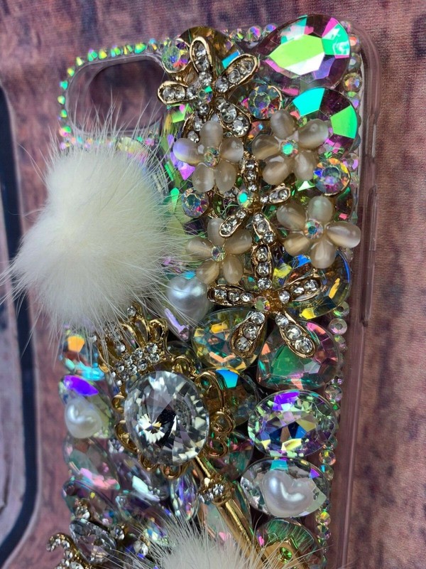 iPhone 8 Crystal Diamond Fur Case iPhone 8 Luxury Fox Head gallery