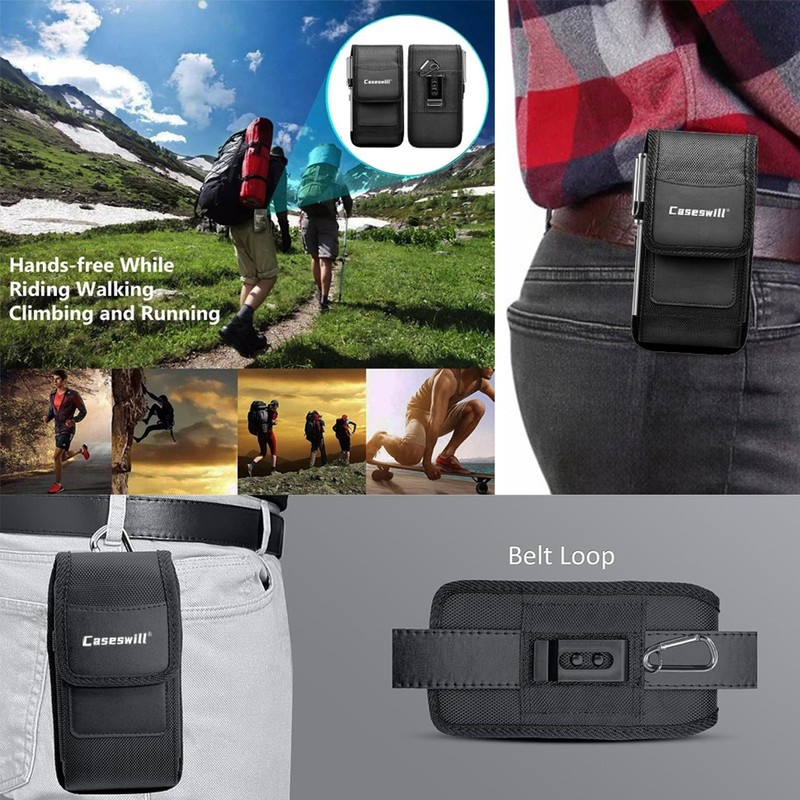 For Motorola Moto G10 G20 G30 G40 G50 G60 G100 Nylon Holster Case with Belt Clip gallery