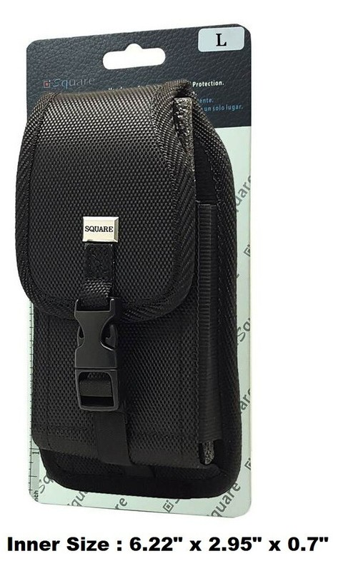VERTICAL RUGGED CELL PHONE POUCH W/METAL CLIP & BELT LOOP HOLSTER (L/XL/2XL/3XL) gallery