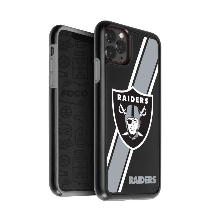 FOCO NFL Las Vegas Raiders Dual Hybrid Case for Apple iPhone 11Pro, XS & X