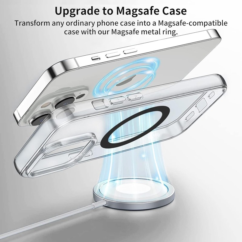 Thin Metal Magnetic Rings for Wireless Charging – Perfect MagSafe Accessory Set gallery