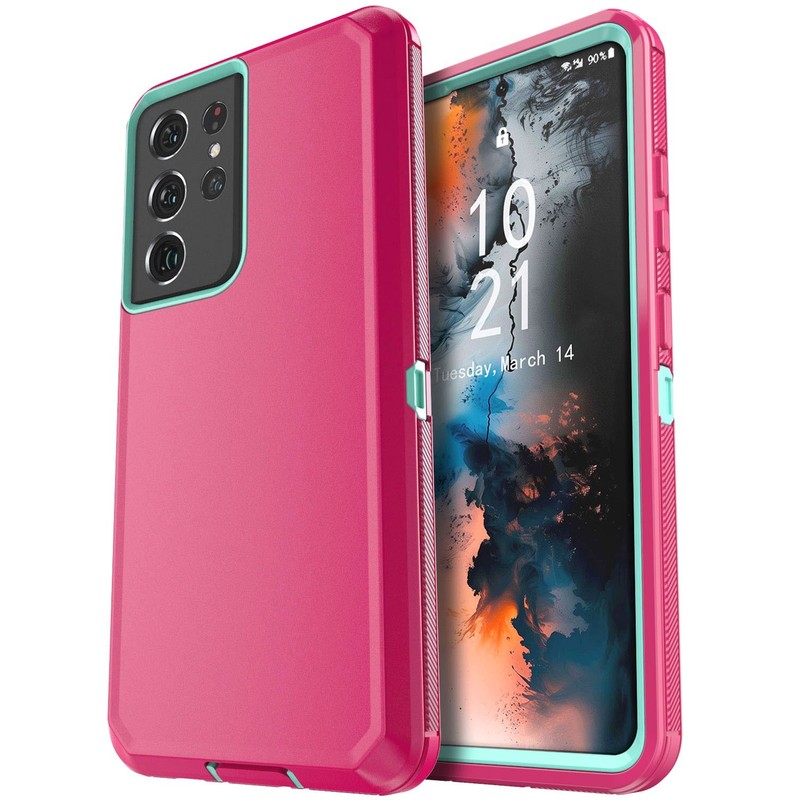 For Samsung Galaxy S21 FE S21 Ultra S21+ S21 Case Heavy Duty 3in1 Layers Cover