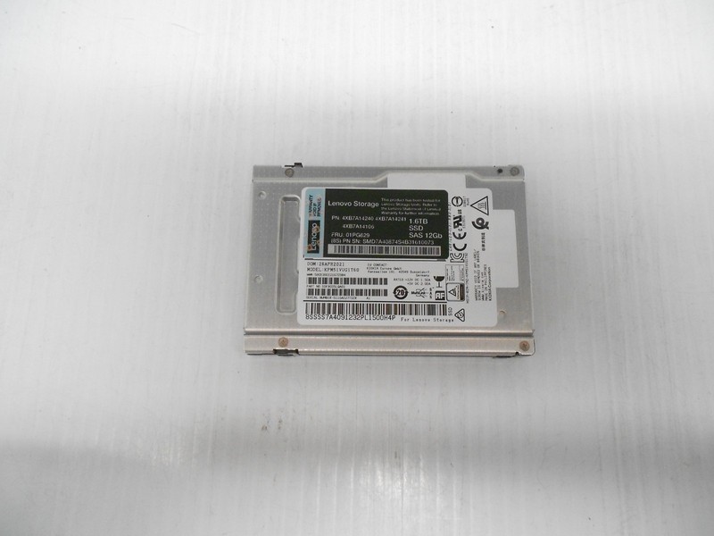 Lenovo 1.6TB 2.5″ SAS SSD Solid State Hard Drive 1PG629 4XB7A14240 4XB7A14106