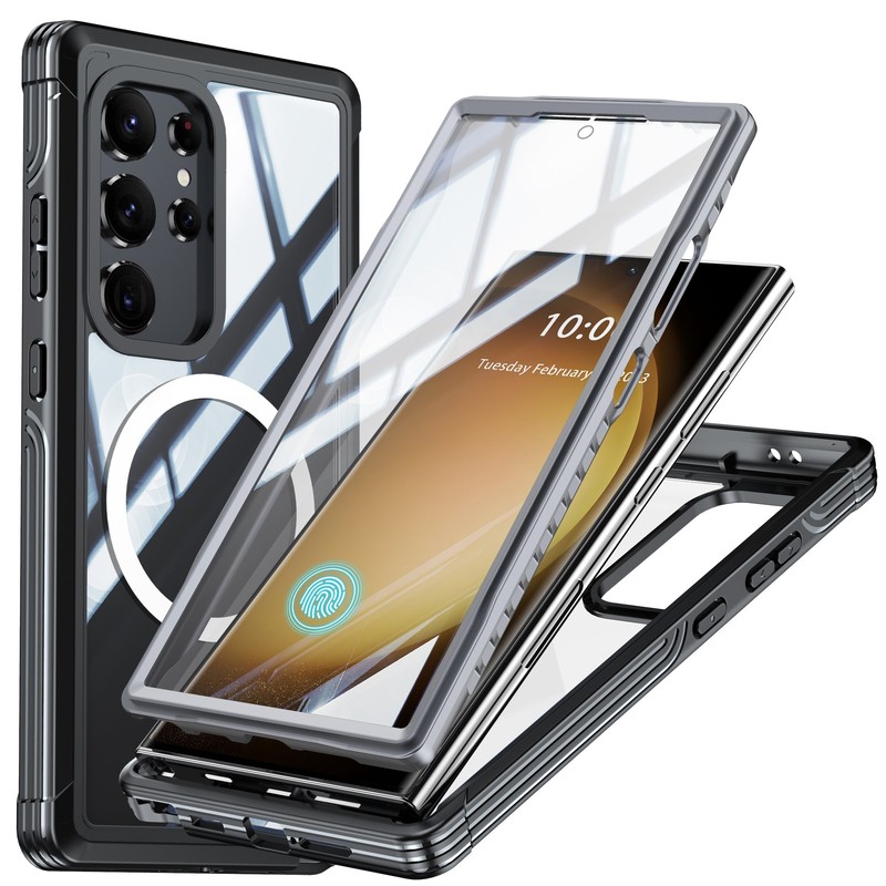 For Samsung S25 FE 2025 Shockproof Magnetic Case Built-in Screen Protector