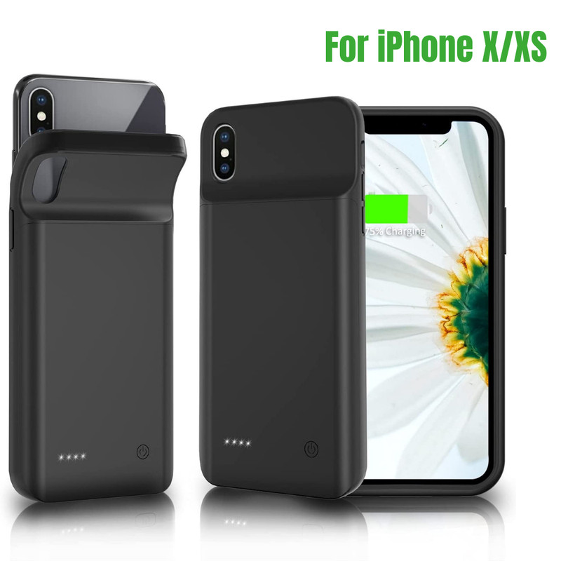 6800mAh Extended Rechargeable Battery Charger Case Power Bank For iPhone X/XS/XR