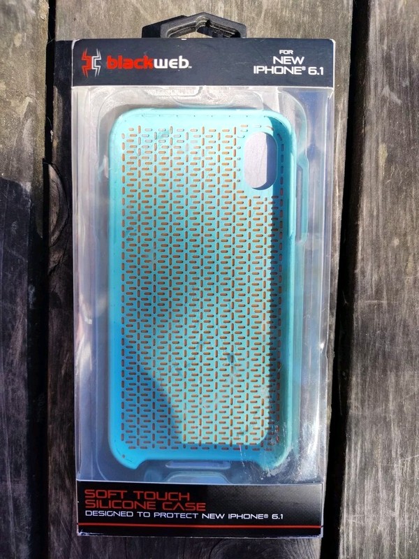 Blackweb Soft Touch Silicone Case iPhone 6.1 Screen Mint Green NIB Box Beat Up