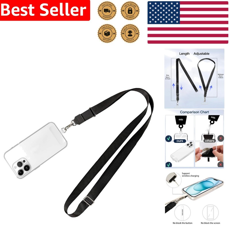 Adjustable Phone Lanyard – 21.65 inch Hands-Free Crossbody Strap (1-4 Pack)