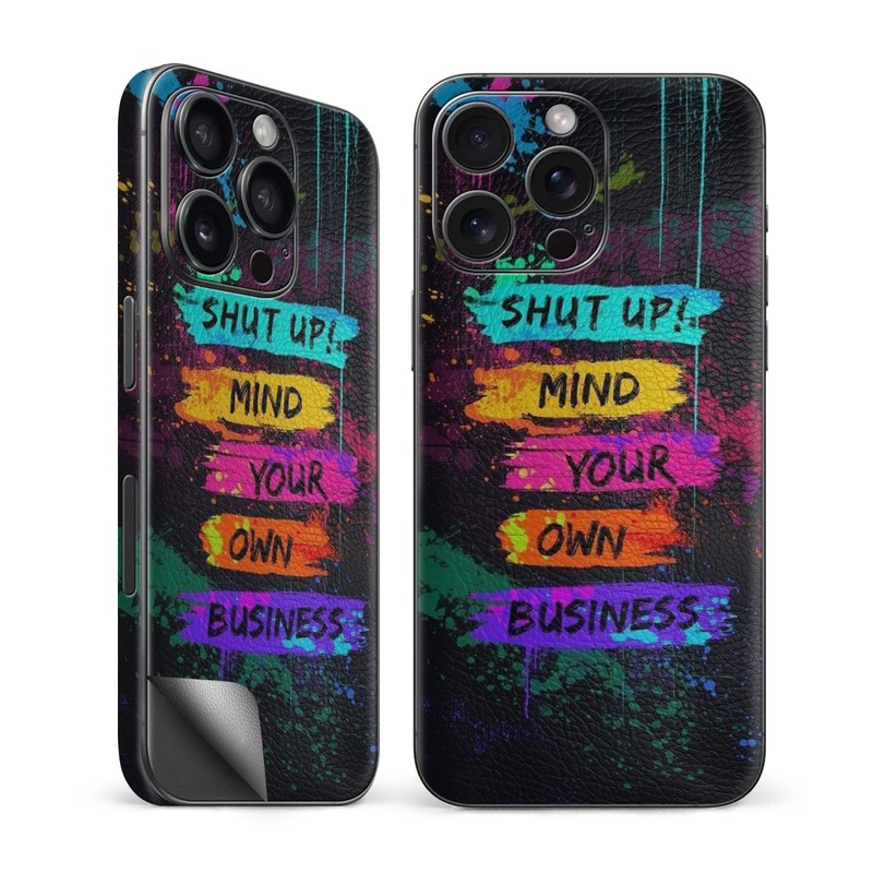 Phone Skin/Phone Wrap For iPhone, Samsung, Android Printed Leather Shut Up Skin gallery
