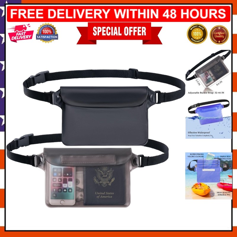 Lightweight 2-Pack Waterproof Phone Bag with Magnetic Closure for Fun Outdoors
