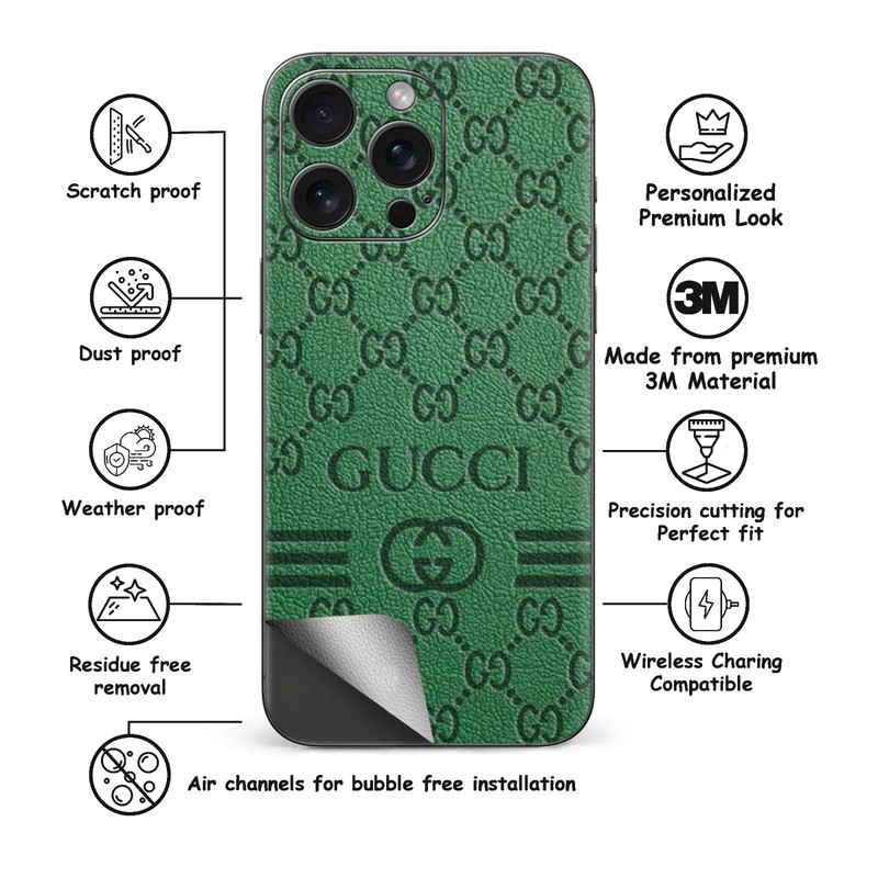 Phone Skin/Phone Wrap For iPhone, Samsung & Android Luxury Brand leather Skin gallery