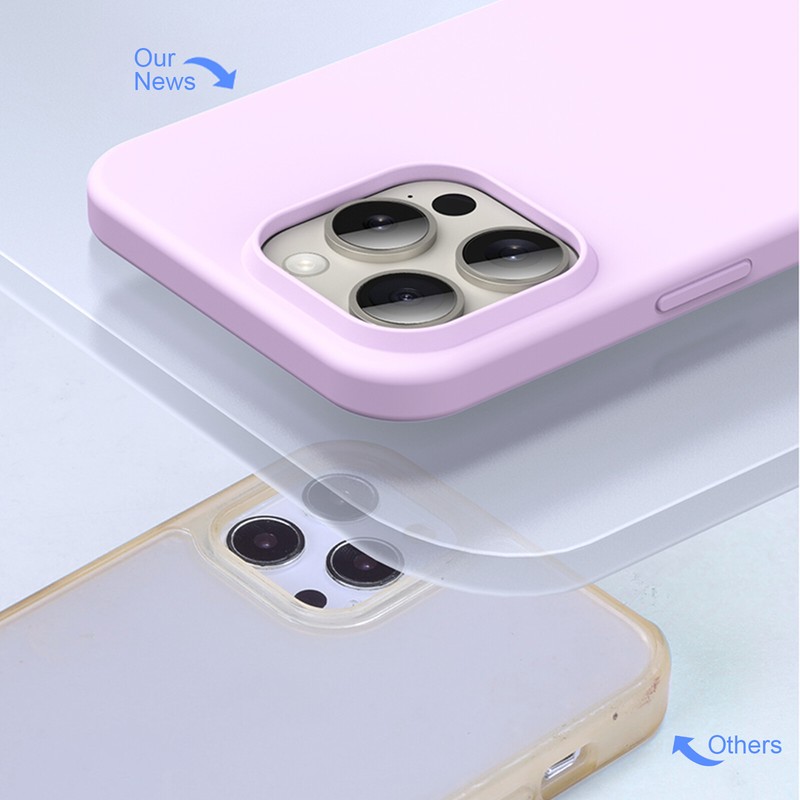 For iPhone 15 Pro Max 14 13 12 Liquid TPU Silicone Shockproof Ultra-Thin Case gallery