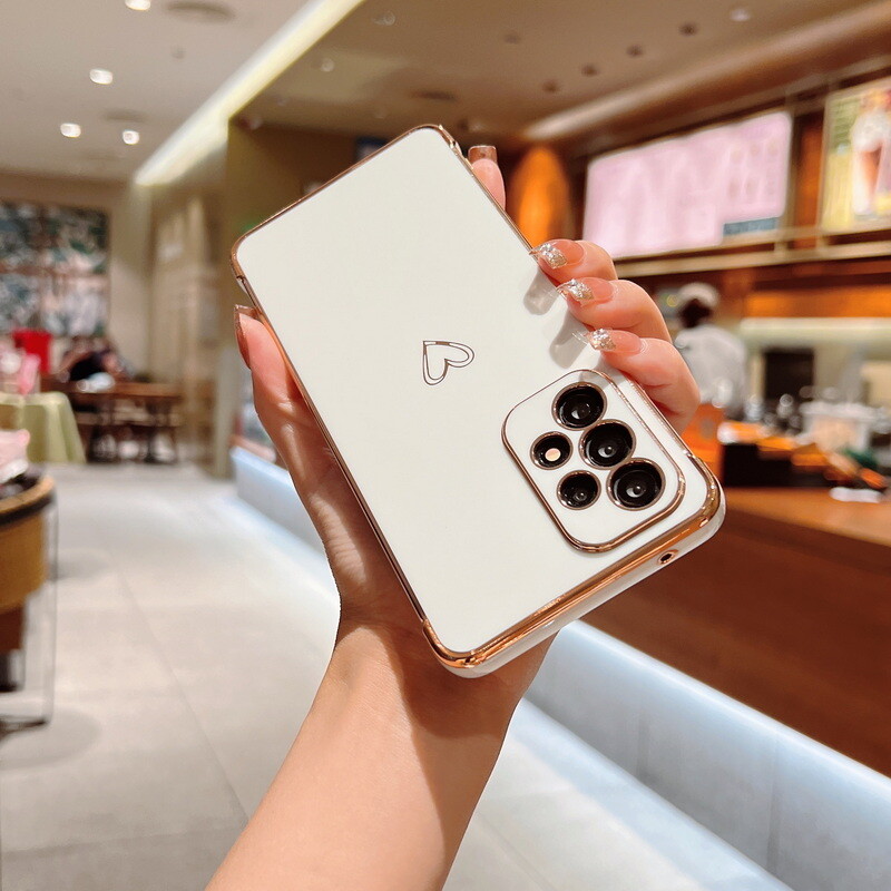 Case For Samsung S25 S24 FE S21 S22 S23 Ultra Girly Heart Plating Silicone Cover gallery