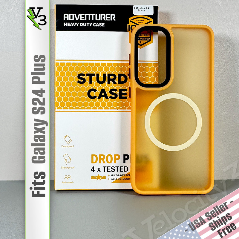 Case for Galaxy S24 Plus – Frosted Yellow Glow | Magnetic | Sleek Slim & Stylish
