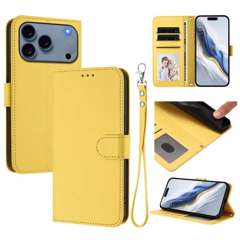 Folio Leather Wallet Card Slots Flip Stand Case For iPhone 17 Pro Max/Air/16e/15