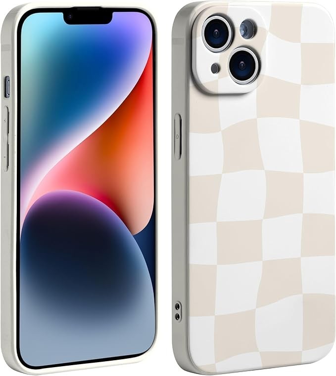 Checkered Phone Case for 13 Case for Girls Women Soft Slim Shockproof Cute Prin gallery