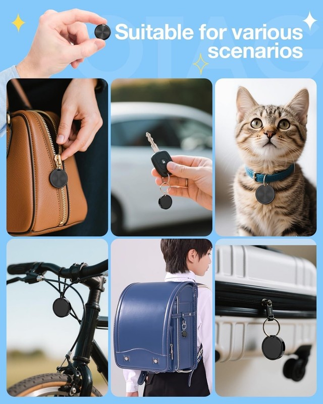 Advanced 4 Count Waterproof Tracker Tags for Android - Perfect for Keys & Bags gallery