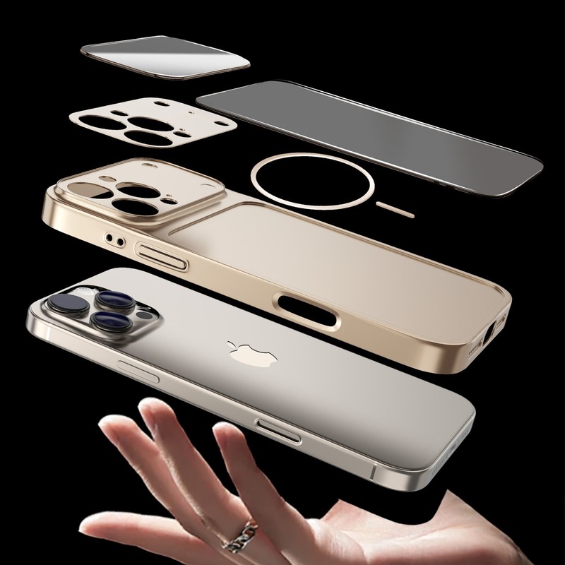 AG Nano Glass Mag safe Case Full Camera Cover For iPhone 13 14 15 16 17 Pro Max gallery