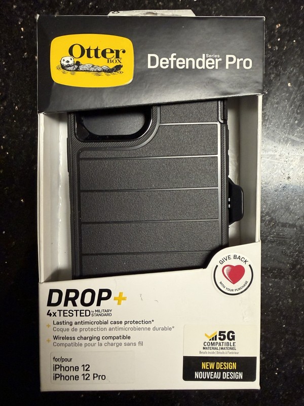 OtterBox Defender Pro - iPhone 15 Pro / 13 / 12 cases - Black - rugged w/clip gallery