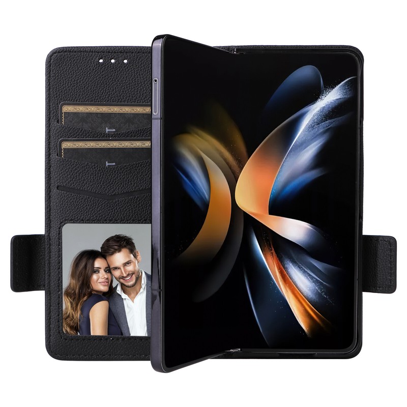 Wallet Case For Samsung Z Fold 6 5 4 5G Premium Leather Card Slots Stand Cover gallery