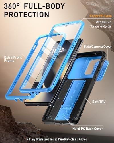 Rugged Shockproof Case for Motorola Moto Edge 2024 - Full-Body, Kickstand, Slide gallery