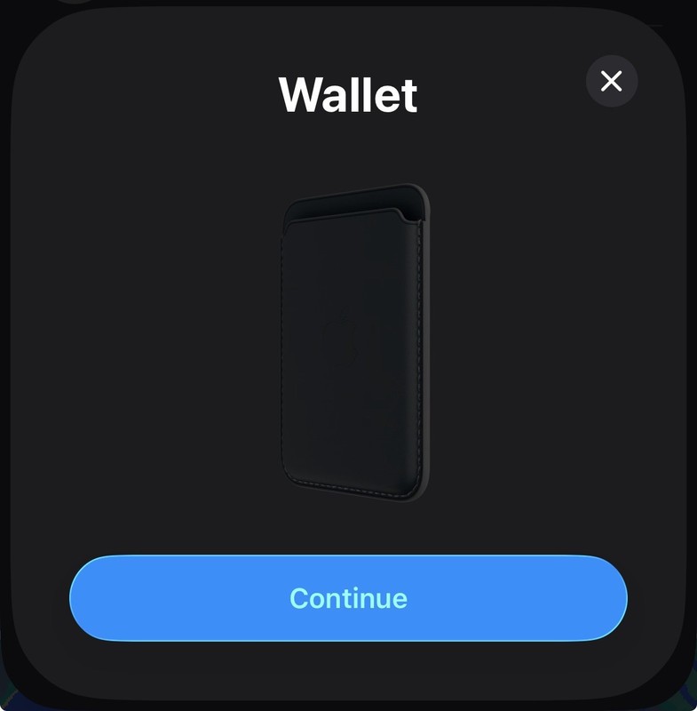 Apple iPhone Leather MagSafe Wallet with Find My - Black - Used - Rare gallery