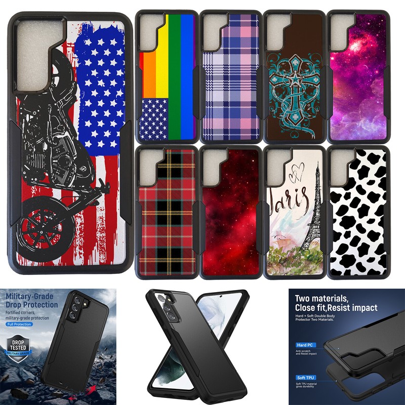For [Samsung Galaxy S22][DUAL TACTICAL][Hybrid Two Piece Case] Shock Combat