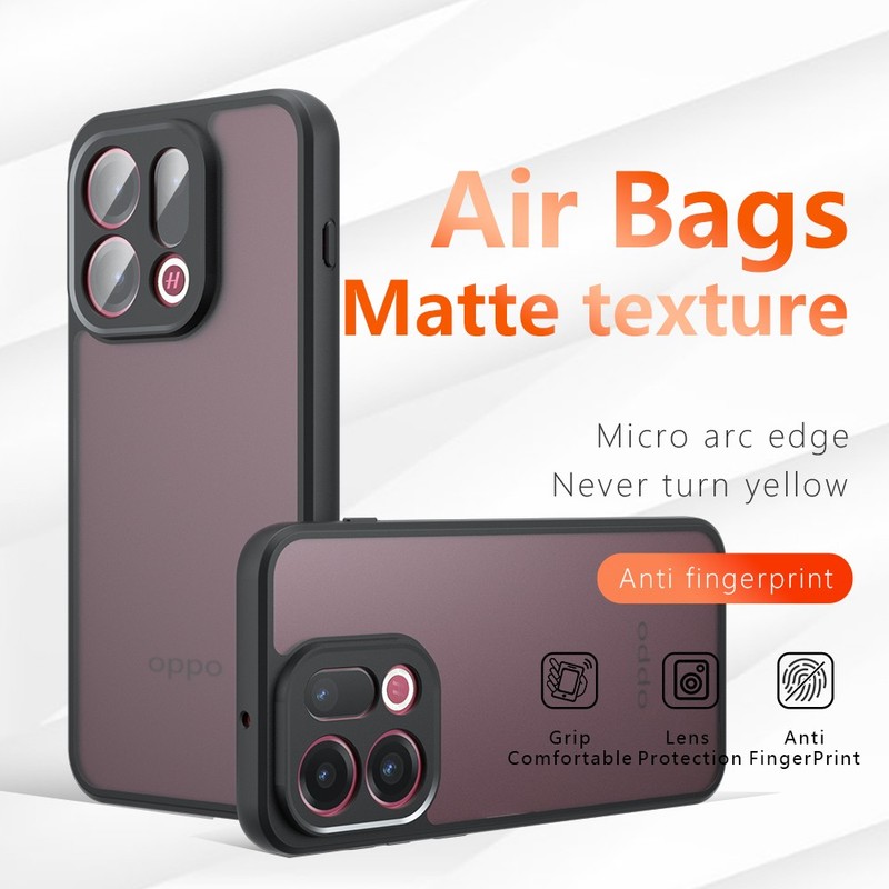For OPPO Find X9 5G, Shockproof 4 Airbags Case Matte Acrylic Shell Back Cover gallery