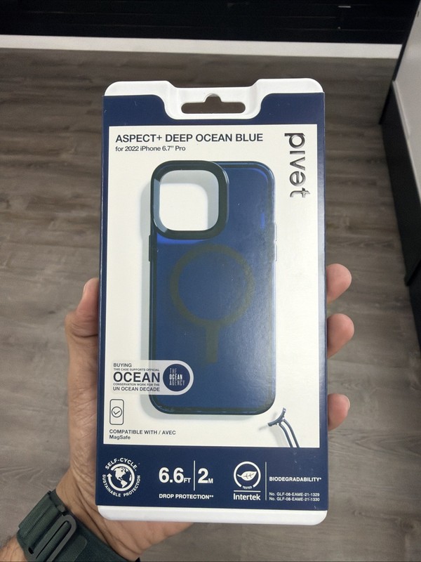 Pivet Aspect+ Case with Magsafe for Apple iPhone 14 Pro Max Ocean Blue New