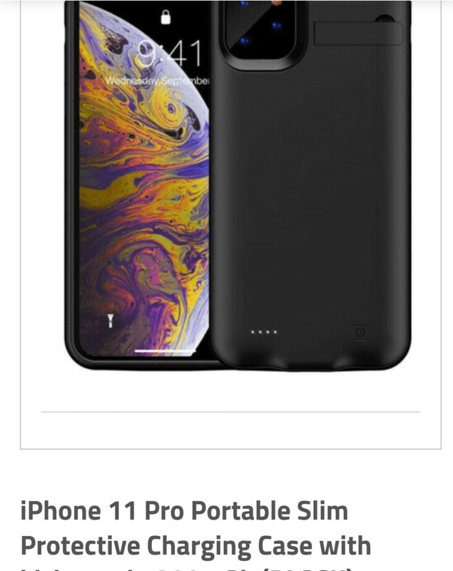Iphone 11 Pro Slim Battery Case 5200mAh MFI Certified